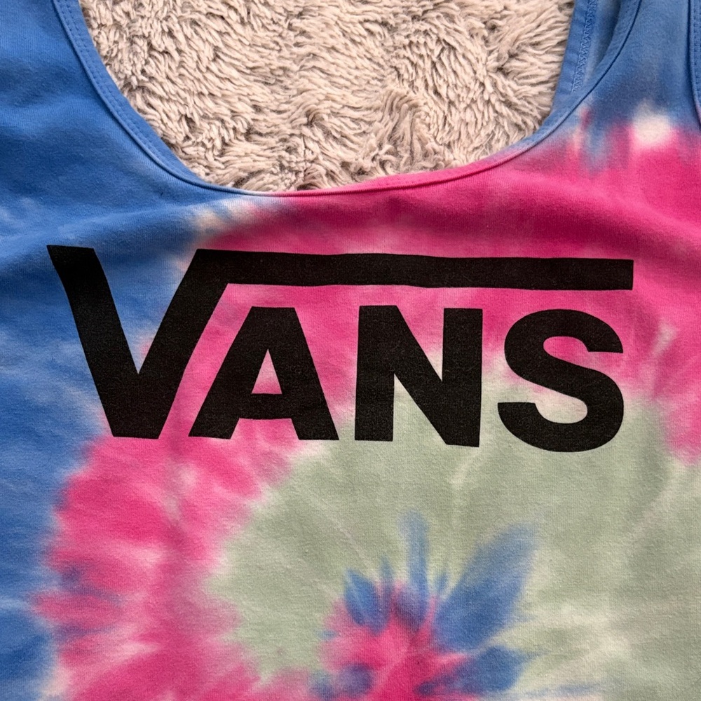 Vans Spiral Tie-Dye Tank Bodysuit in Blue Pink Green - Picture 2 of 6